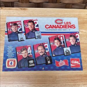 Montreal Canadiens 1988-1989 Calendar